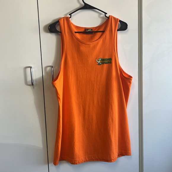 GECKO HAWAII. Large. Orange. Mens Tank Top. Vintage. Front and back graphic. - Picture 2 of 8